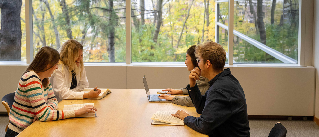 College of Law students studying together
